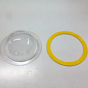 Диск/кольцо для пластиковой прозрачной полусферы из оргстекла с фланцем